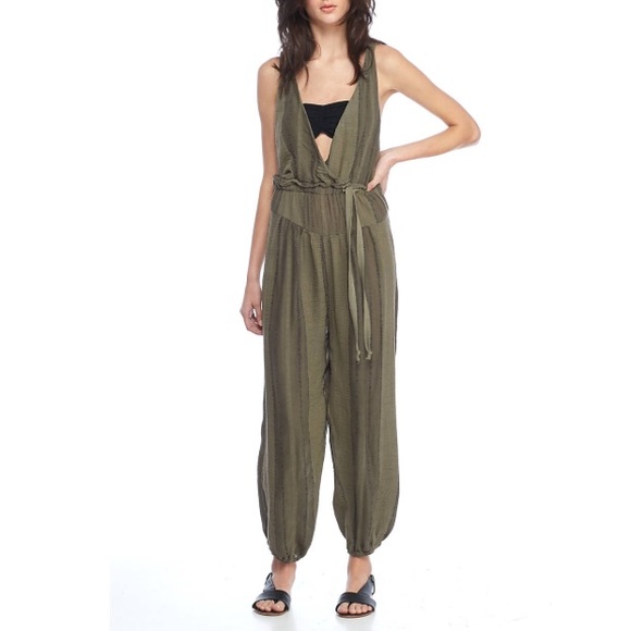Free People Criss Cross One Piece Jumpsuit - Picture 3 of 8